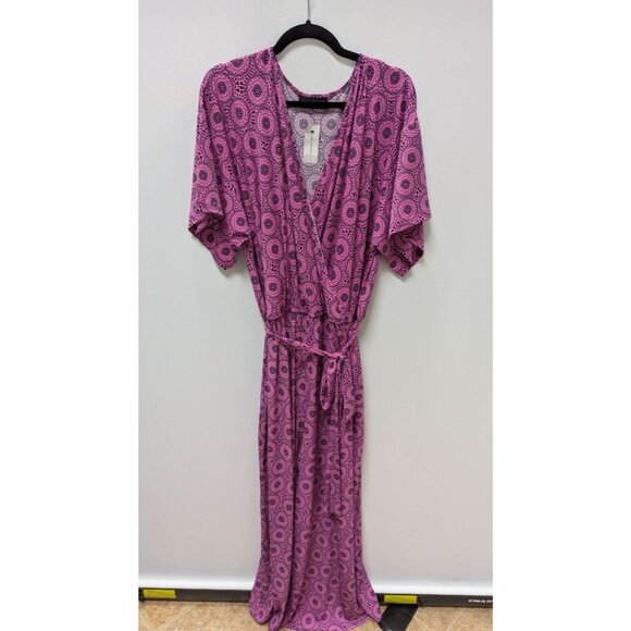 Lane Bryant Purple/Black Mandala Print Jumpsuit - Picture 1 of 2